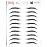 Brows by Bossy Studio & Co Temporary Eyebrow Tattoos Waterproof Eyebrow Stickers, False Tattoos Hair Like Peel Off Instant Transfer Brow natural black