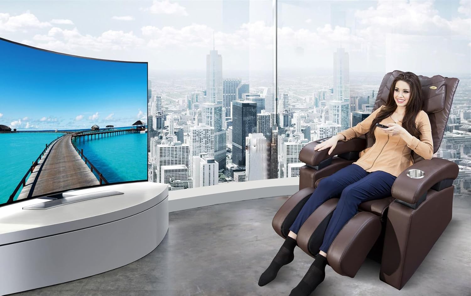 Luraco Sofy Black Massage Chair : Beauty & Personal Care