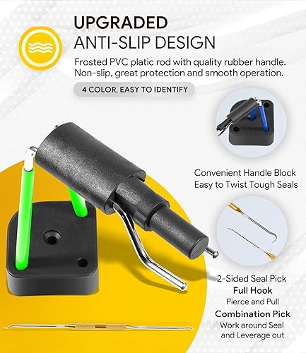 Miniatura 3 de Paquete de 6 herramientas de instalación de sellos hidráulicos, kit de sellado de reconstrucción de pistón de cilindro hidráulico, kit de