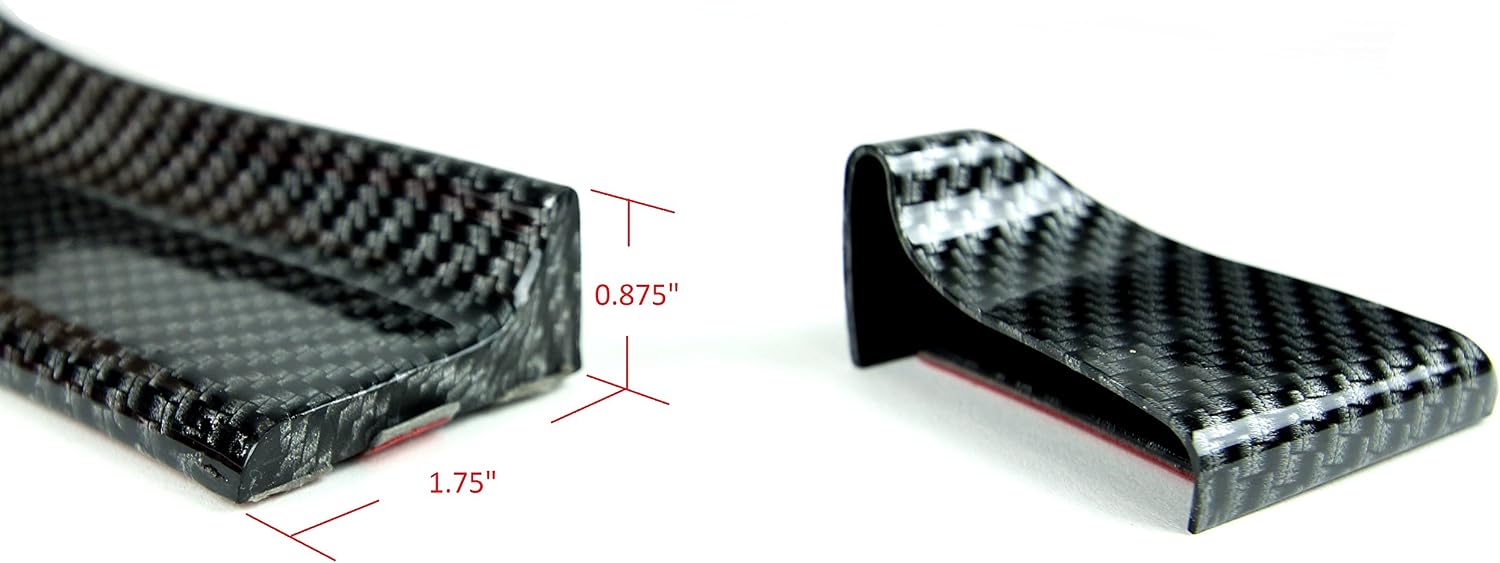 Tanaka 4.9ft (150cm/1.5m), Universal Rubber Trunk or Rear Roof Lip Spoiler with Glossy Stylish Carbon Fiber Pattern XL Size (1.75 Inches Width)