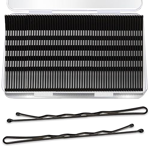 240 pines grandes de Bobby Pins negros Jumbo Bobby pins negros largos para mujeres y niñas con caja para mujeres y niñas, 2.75 pulgadas2.8 in