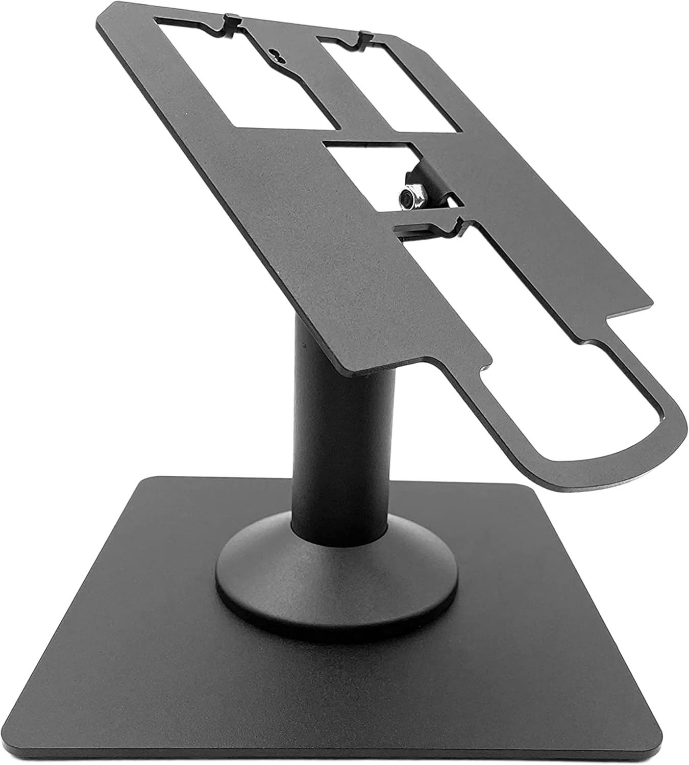 Verifone MX915 / Mx925 7" Freestanding Swivel and Tilt Terminal Stand with Square Plate, Black
