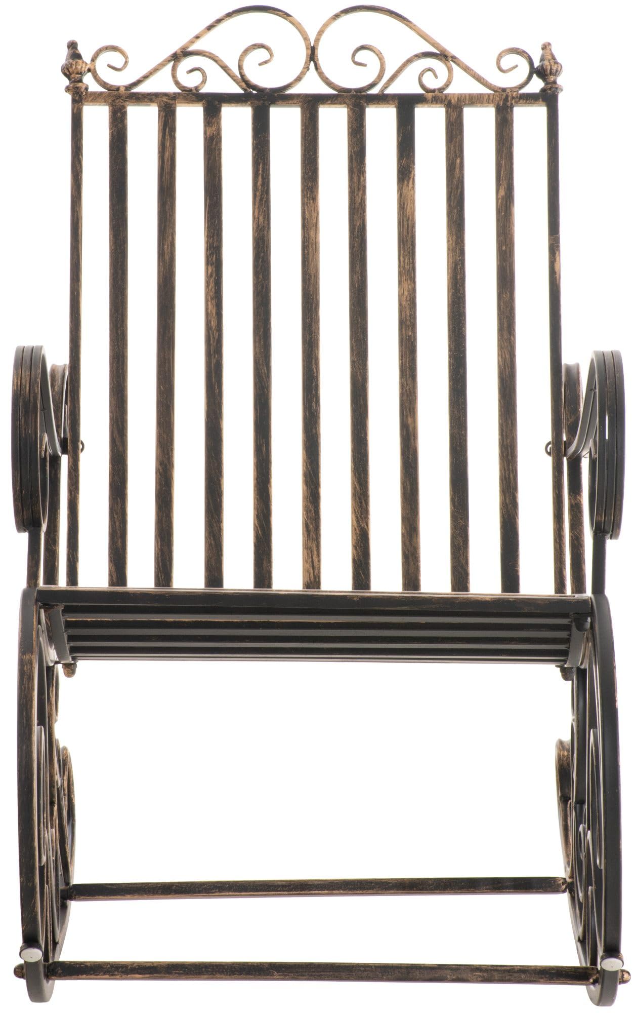 Sedia A Dondolo Smilla Stile Rustico Nostalgico I Sedia A Dondolo Classica in Ferro I Sedia A Dondolo Design, Colore (BRONZO)