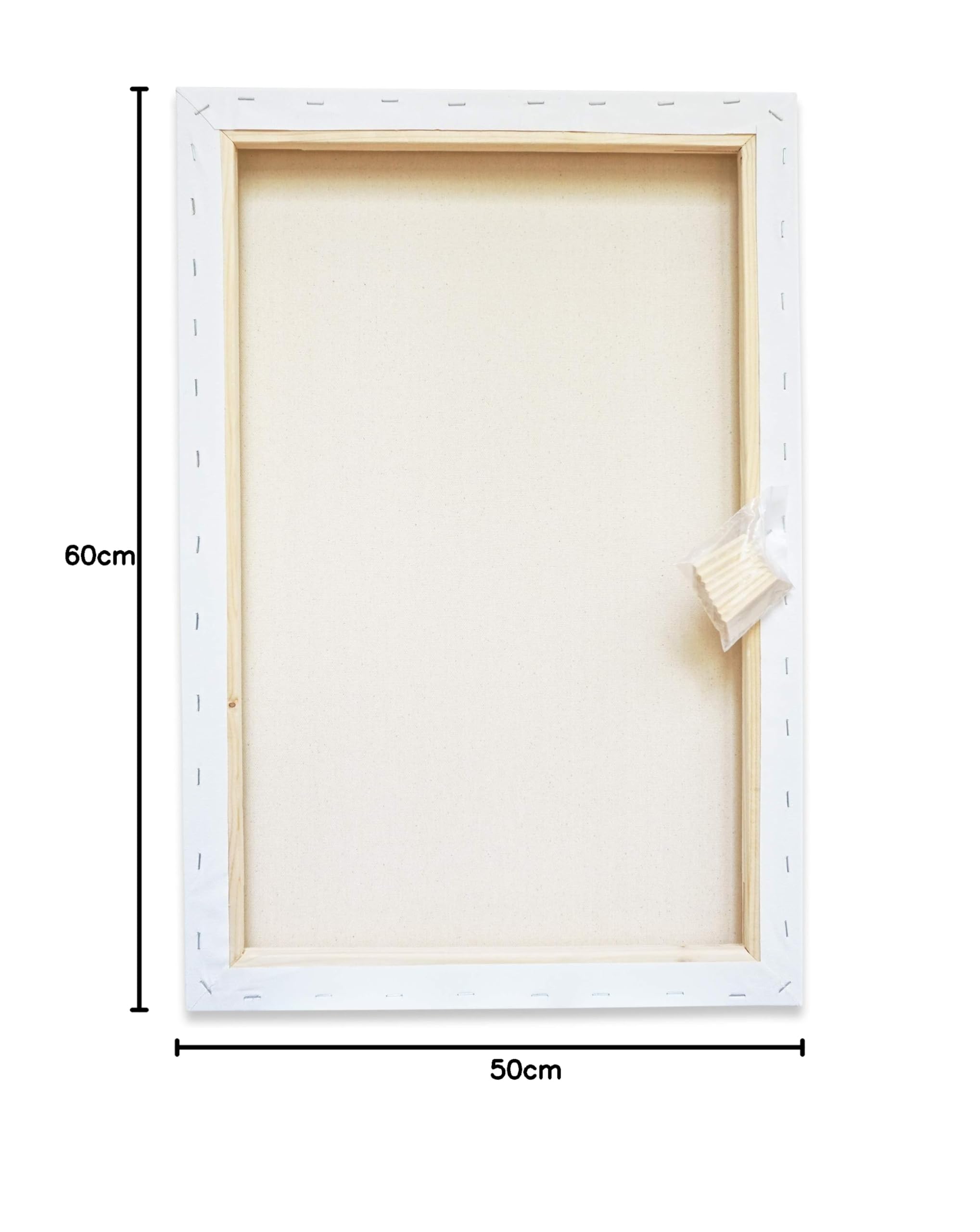 Eono Stretched Canvas Chunky 60 cm x 50 cm Blank 100% Baumwolle