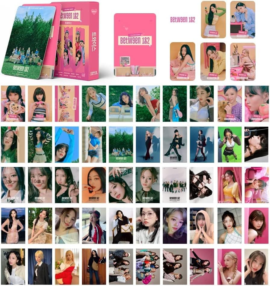 MusolareeTwice Lomo Cards Twice Between 1&2 Albums Cards Twice Mini Photo Cards Kpop Twice Talk That Talk Photocards Set Twice Gift for Fans (TW-Between)