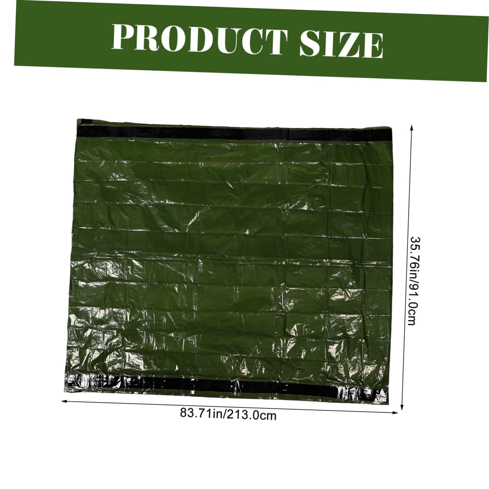 TOYANDONA Saco de Dormir de Emergencia frío Compacto Ligero cámping cálido Mantas de Emergencia térmica de Emergencia de Calentamiento PE película de Aluminio Verde
