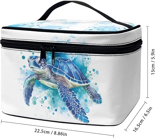 Vista 62 de doginthehole Bolsa de maquillaje, bolsa de cosméticos de viaje, bolsa de aseo portátil grande, organizador de accesorios para mujeres y niñas