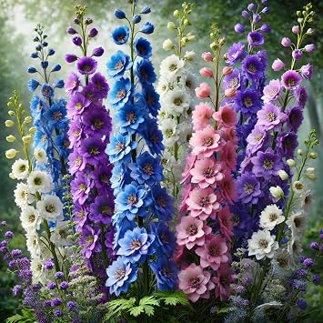 Seeds Delphinium Giant Mix Annual Flowers for Planting
