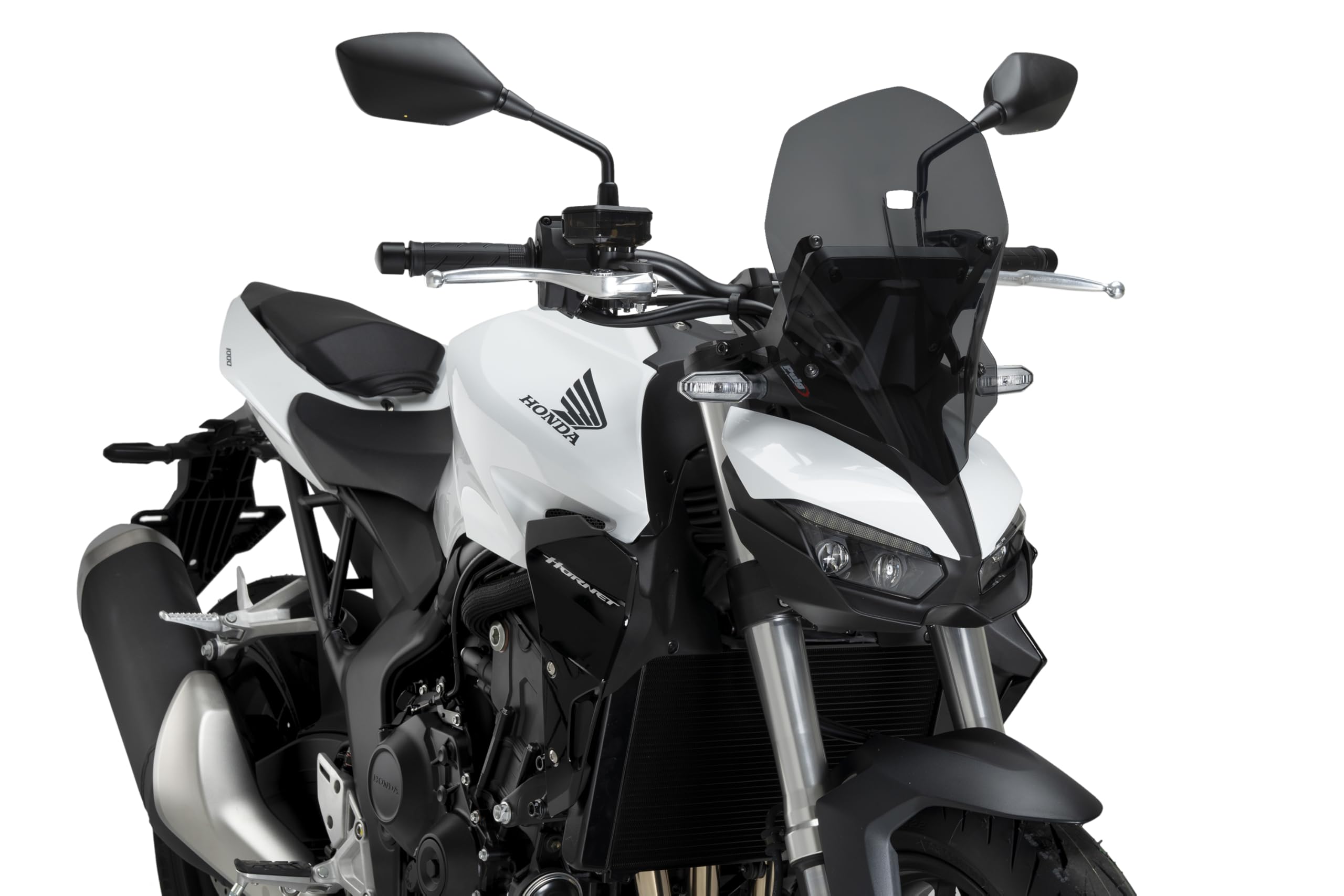 Puig 22382F New Generation Touring; naked aerodynamic windscreen; made of high-impact PMMA; rounded edge and TÜV approval; better wind protection, Dark Smoke