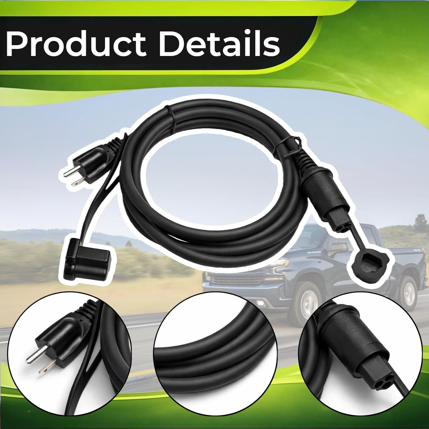 84564686 Engine Coolant Heater Cable – Block Heater Power Cord Compatible with Chevy Silverado 1500/LD/LTD 2019-2025, GMC Sierra Yukon, Cadillac Escalade, Buick Models 2019-2025