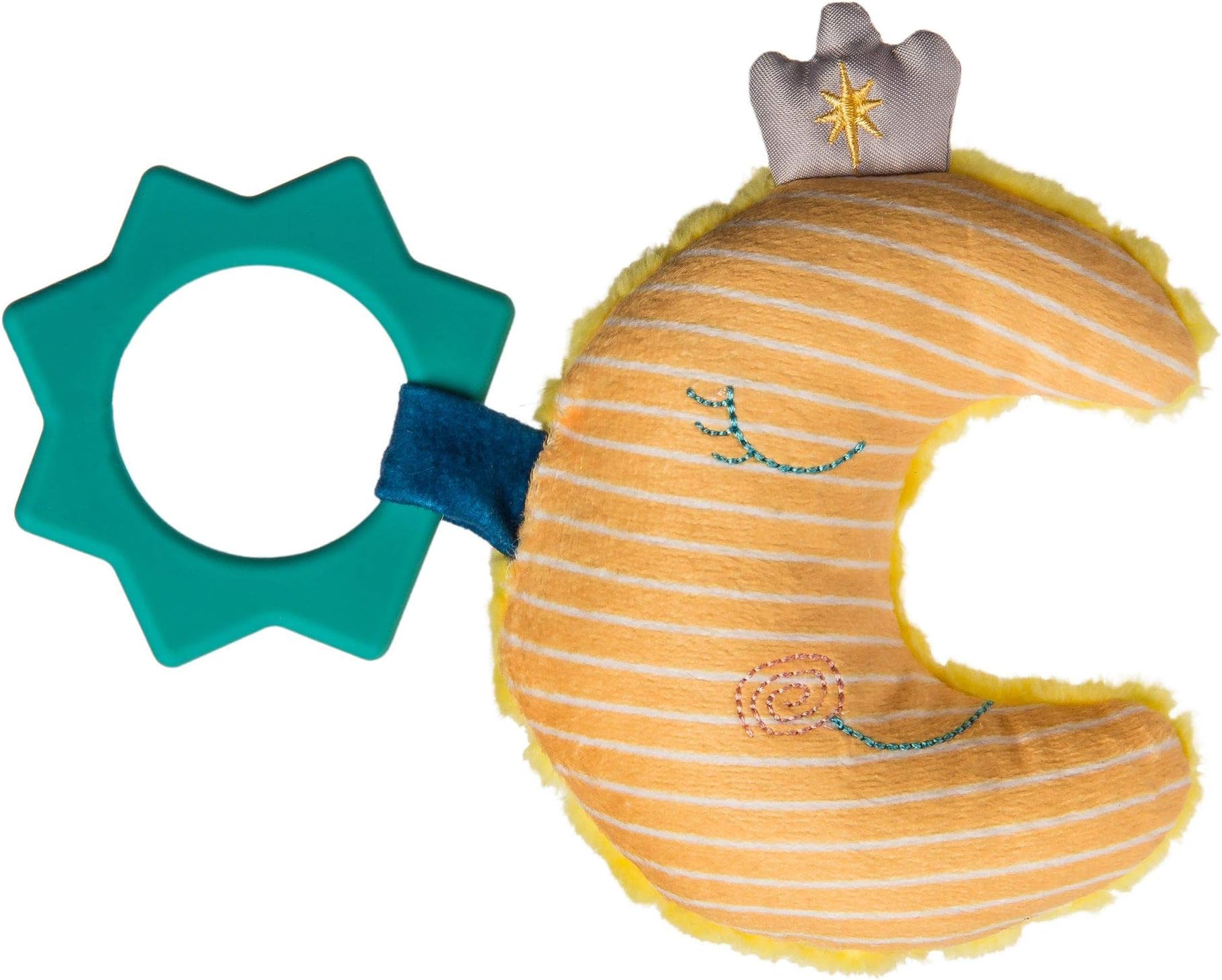 Mary Meyer Teether Baby Rattle, 6-Inches, Cosmo Crescent Moon
