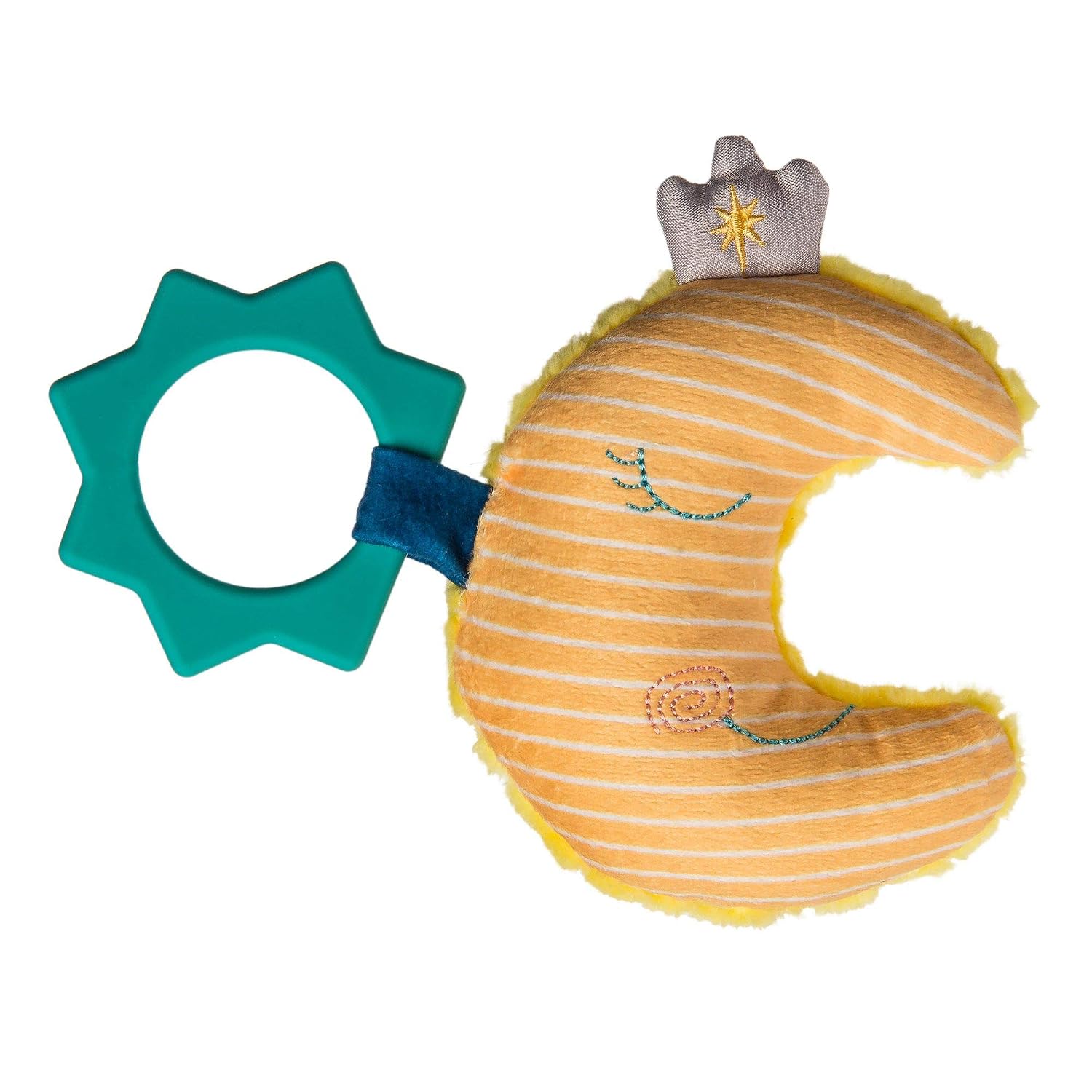 Mary Meyer Teether Baby Rattle, 6-Inches, Cosmo Crescent Moon