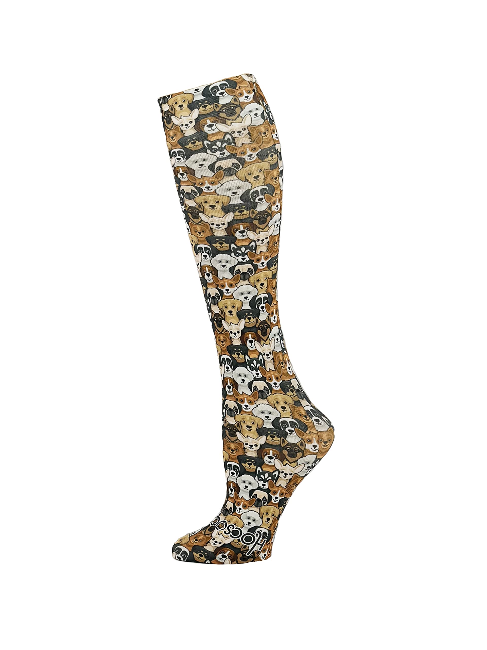 HOCSOCX Puppie World Unisex Performance Socks, Moisture Wicking, Rash & Blister Protection for Field & Ice Hockey, Soccer, Skiing | Medium