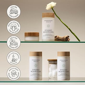 Stonehenge Health Dynamic Mushrooms | Lions Mane+ Brain, Memory, Focus
