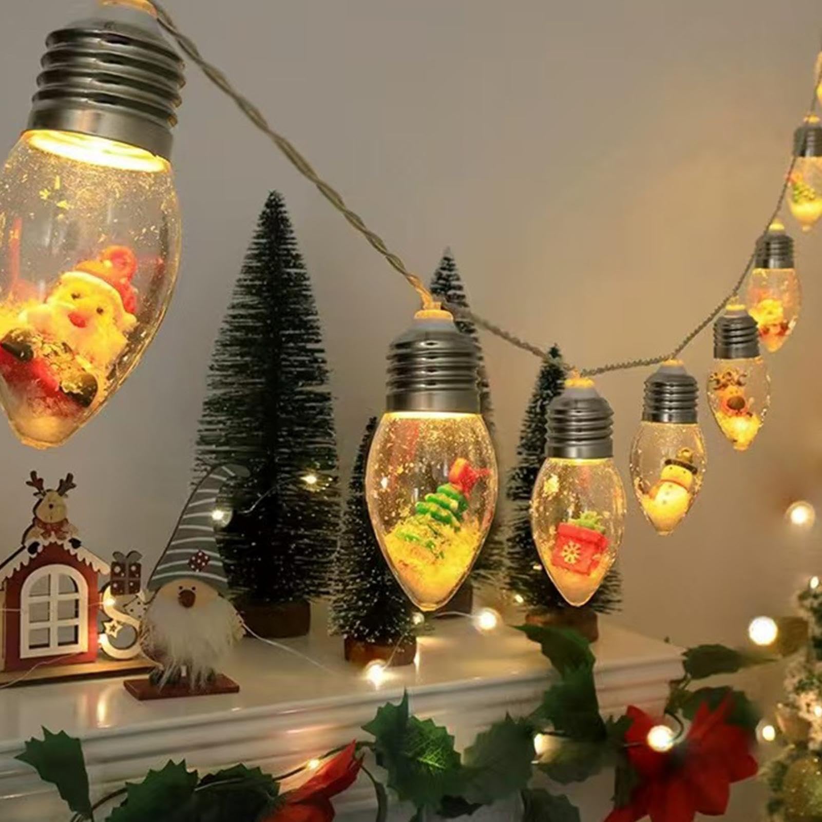 Christmas Tree Lights Battery Operated Vintage Decor Ornament