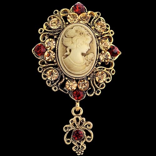 Miniatura 2 de JJTZX Gargantilla victoriana de terciopelo negro con encaje camafeo gótico para mujer