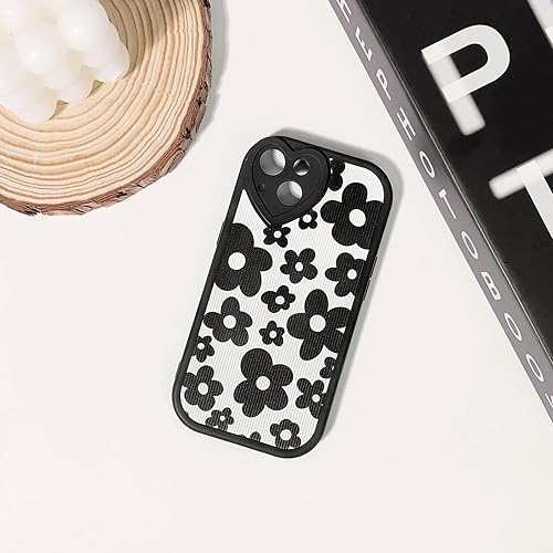 Miniatura 6 de Lovmooful Funda compatible con iPhone 13, diseño floral con lente de amor, protector de parachoques para niñas y mujeres, TPU suave a prueba de