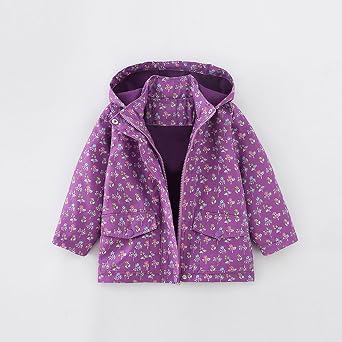 Girls Toddler Heavyweight Hooded Coat Print Jacket for Girls' Kids