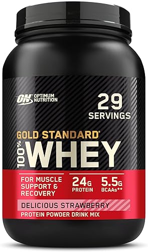 Miniatura 1 de Optimum Nutrition Estándar dorado 100 Proteína de Suero de Leche en Polvo Pie de lima 18Libra