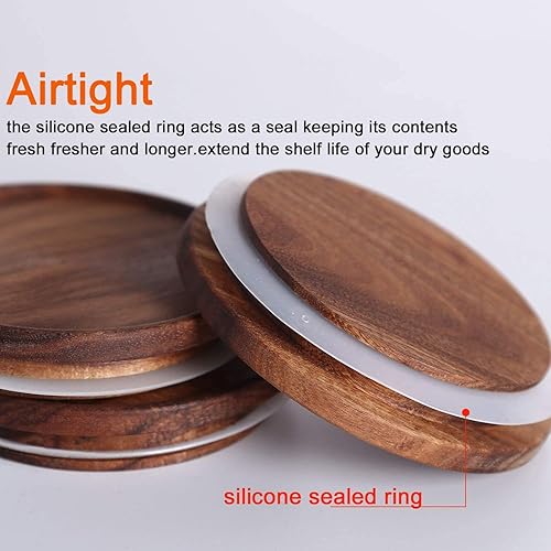 Miniatura 6 de KKC Home Accents - Tarros de vidrio de borosilicato con tapas Aritight.