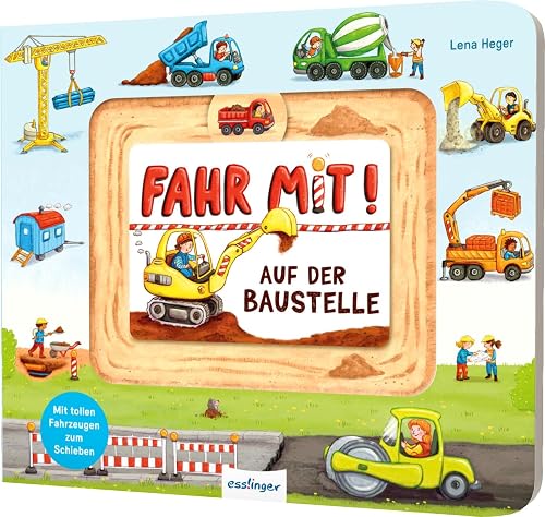 Meine Schiebebahn-Pappe: Fahr mit auf der Baustelle: Pappebuch mit Fahrzeugen zum Schieben