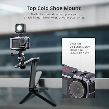 X5 Insta360 Case K&F Concept Camera Cage For Insta360 X5, Durable Aluminum Alloy Protective Case With Quick Release Knob, Built-in Cold Shoe Mounts And 1/4" Threads, Silicone Lens Cover Action Camera Frame