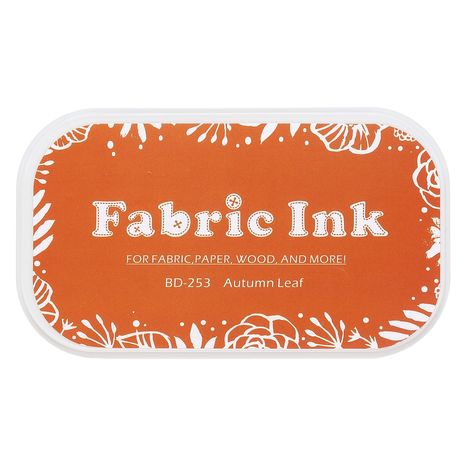 sourcing map Ink Pads for Stamps, 3.7x2.2 Inch Fabric Ink Pad for Cloth, Wood, Paper, Fingerprint, DIY Card Making, Fallen Leaves