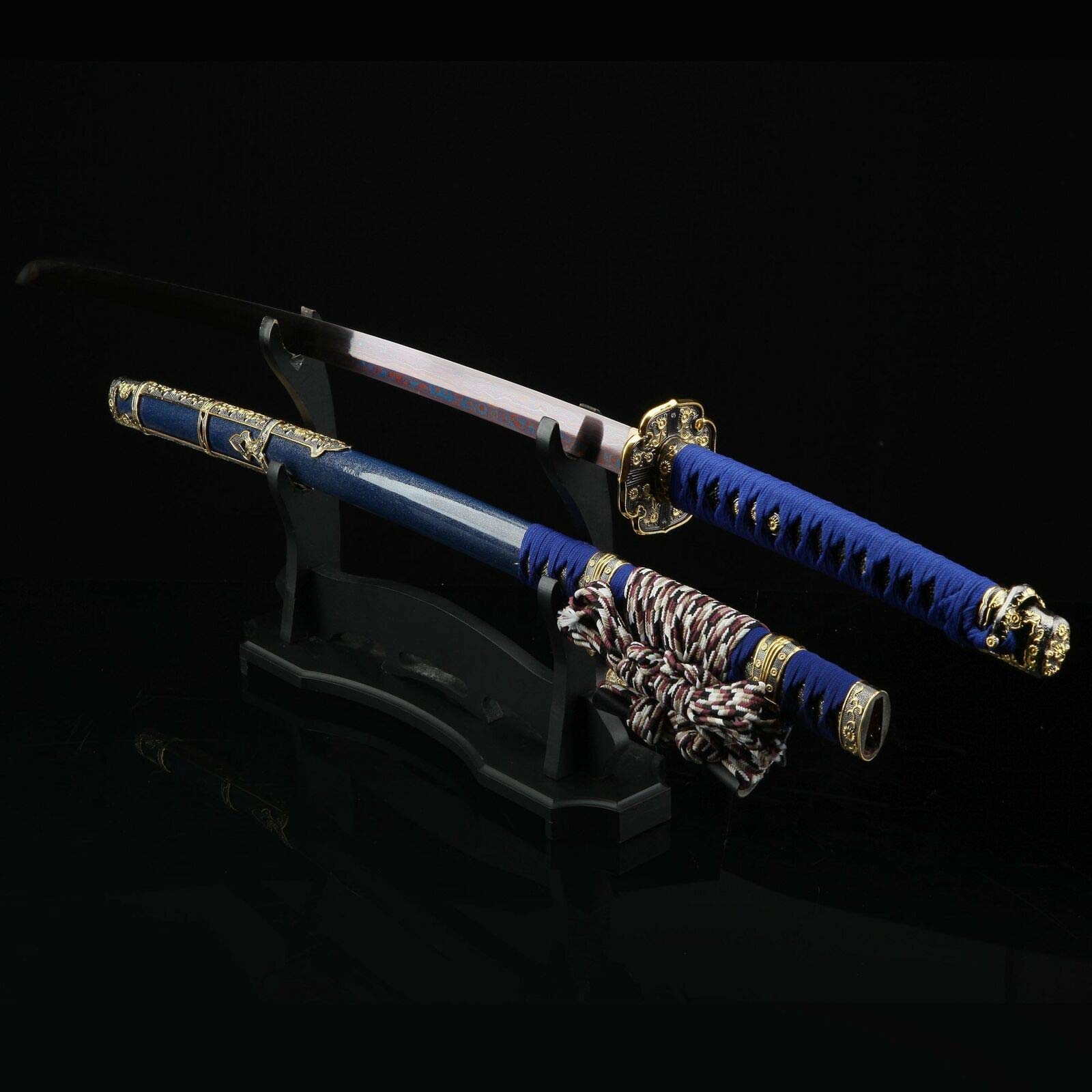 Amazon.com : Zhmyyxgs Sword Fully Handmade Blue Plated Blade Real