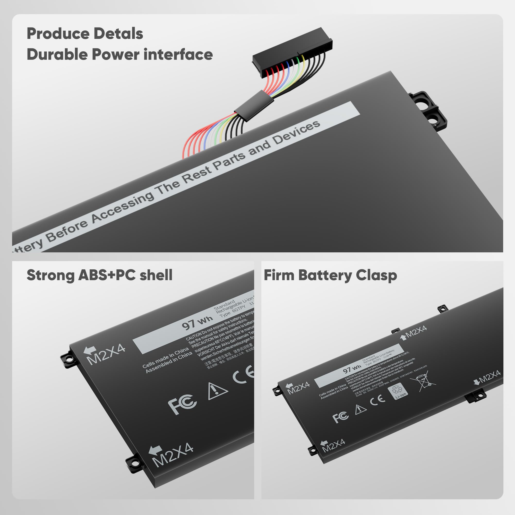 Amazon.com: 6GTPY 97WH Battery for Dell XPS 15 9570 9560 9550