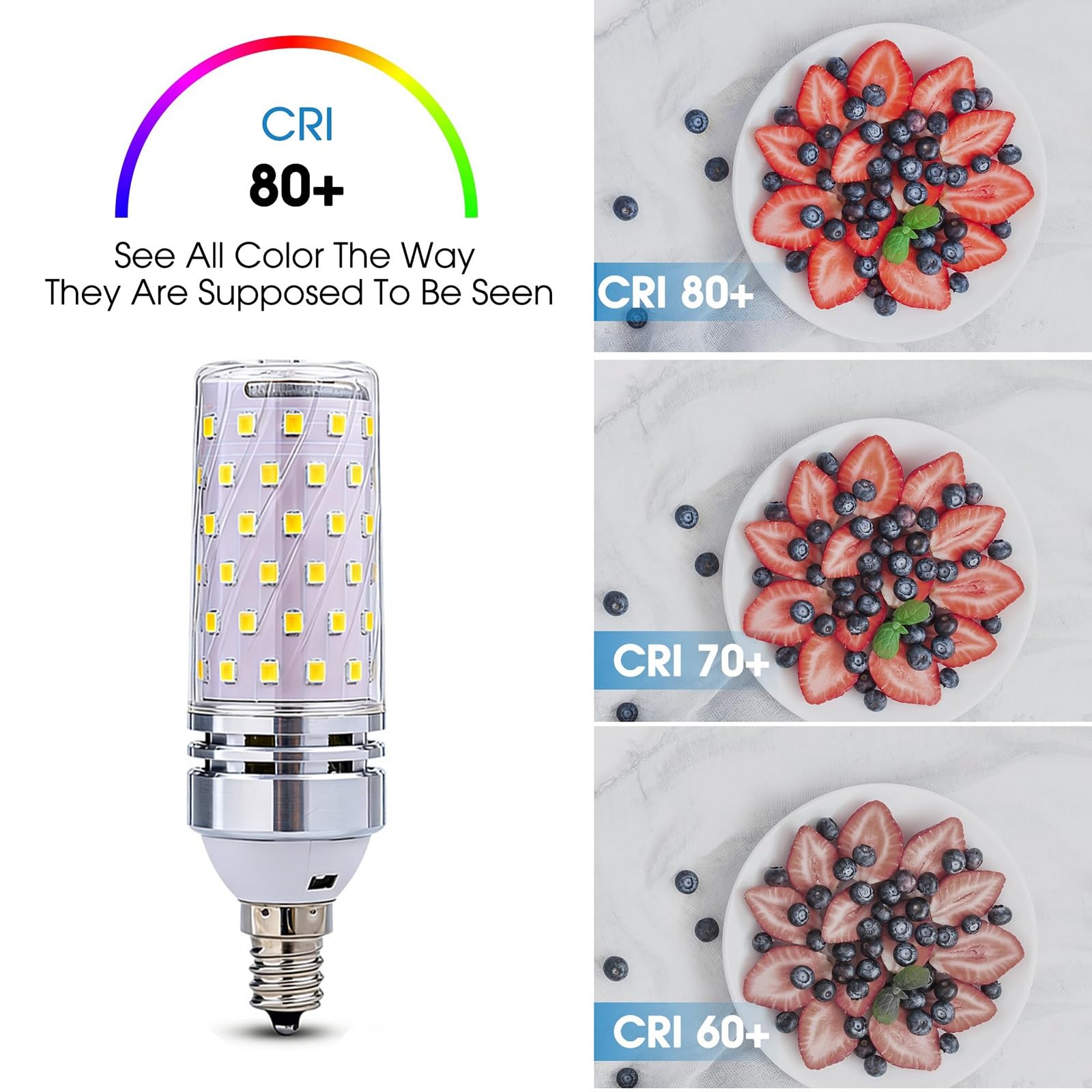 Ampoules LED E14 40W Lot de 4 Équivalent 400W Sans Scintillement (IRC>80) Longue Durée de Vie Économie d'Énergie Pour Lustre Plafonnier Lampe de Table Non-Dimmable(Natural White 4000K,16W)