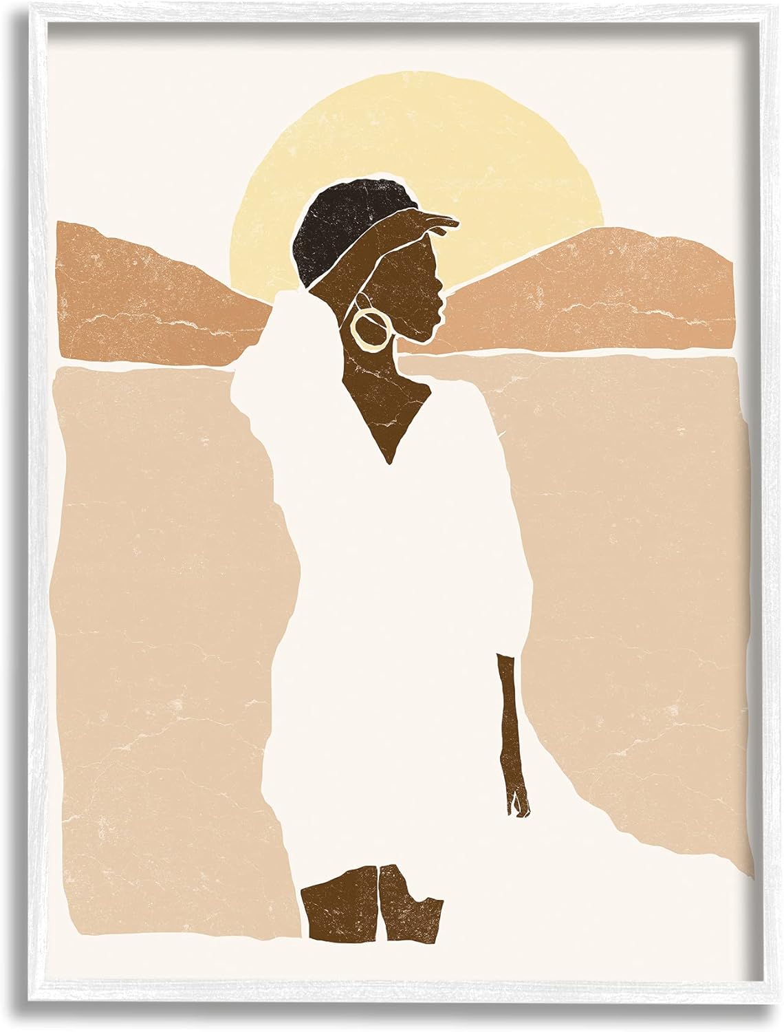 Stupell Industries Woman Gazing Across Canyon Desert Sunrise Landscape