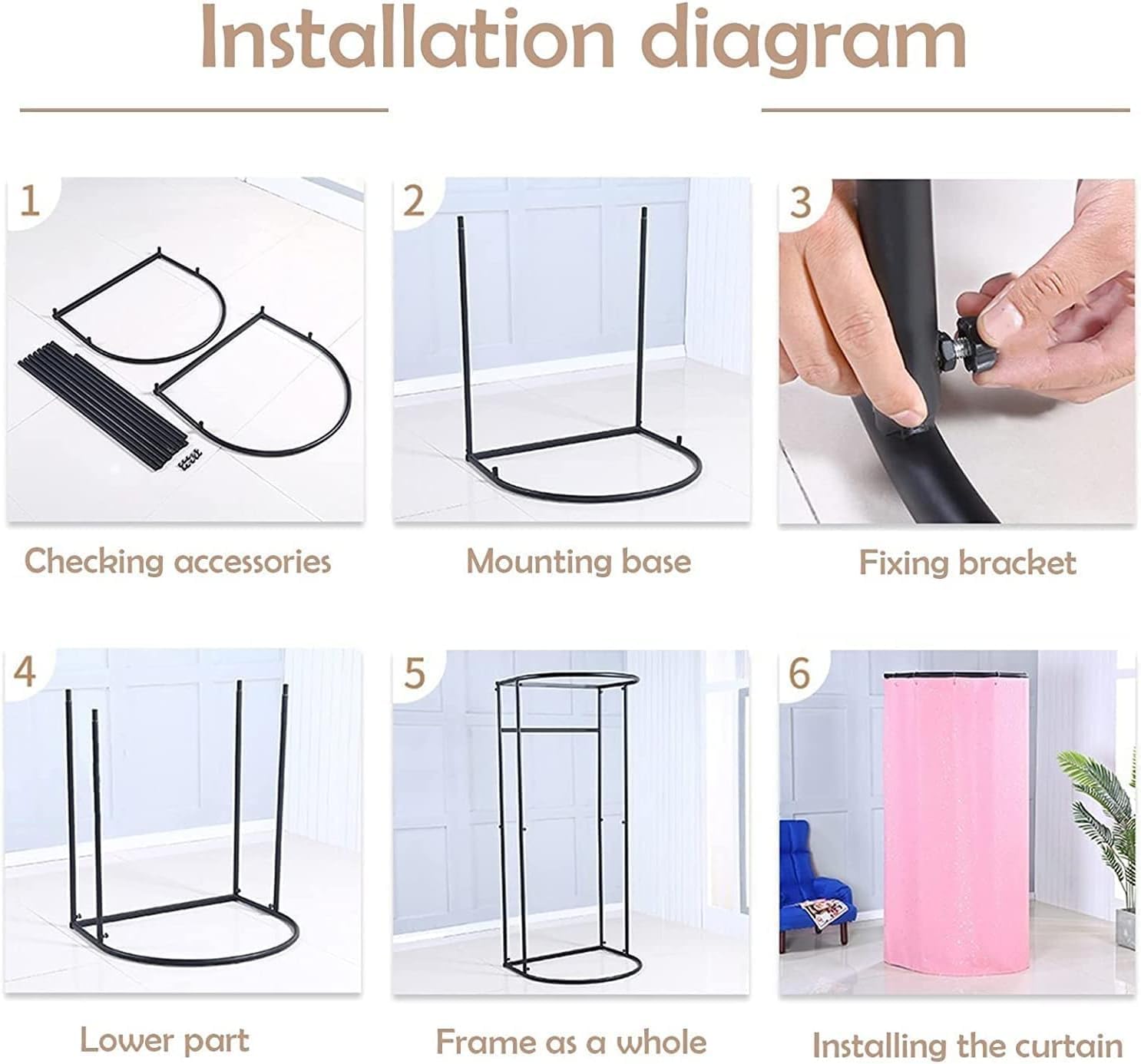 AMSXNOO Clothing Store Fitting Room, Strong Load- Bearing Locker Room Removable Portable Stable Privacy Dressing Room for Indoor Outdoor House Office Shopping Mall (Color : Grey, Size : 100x95x200cm)