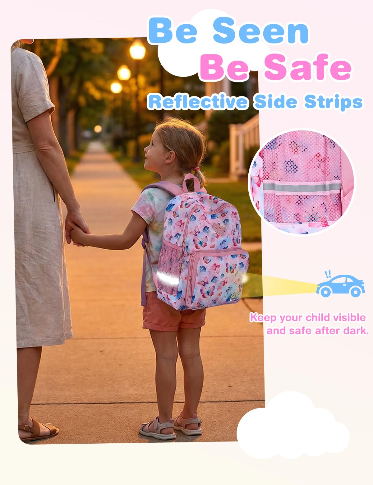 VX VONXURY Zaino per Bambini, Zaino Scolastico Leggero Zaino Prescolare Borsa per Libri Resistente All'acqua con Cinturino Pettorale per Ragazzi e Ragazze