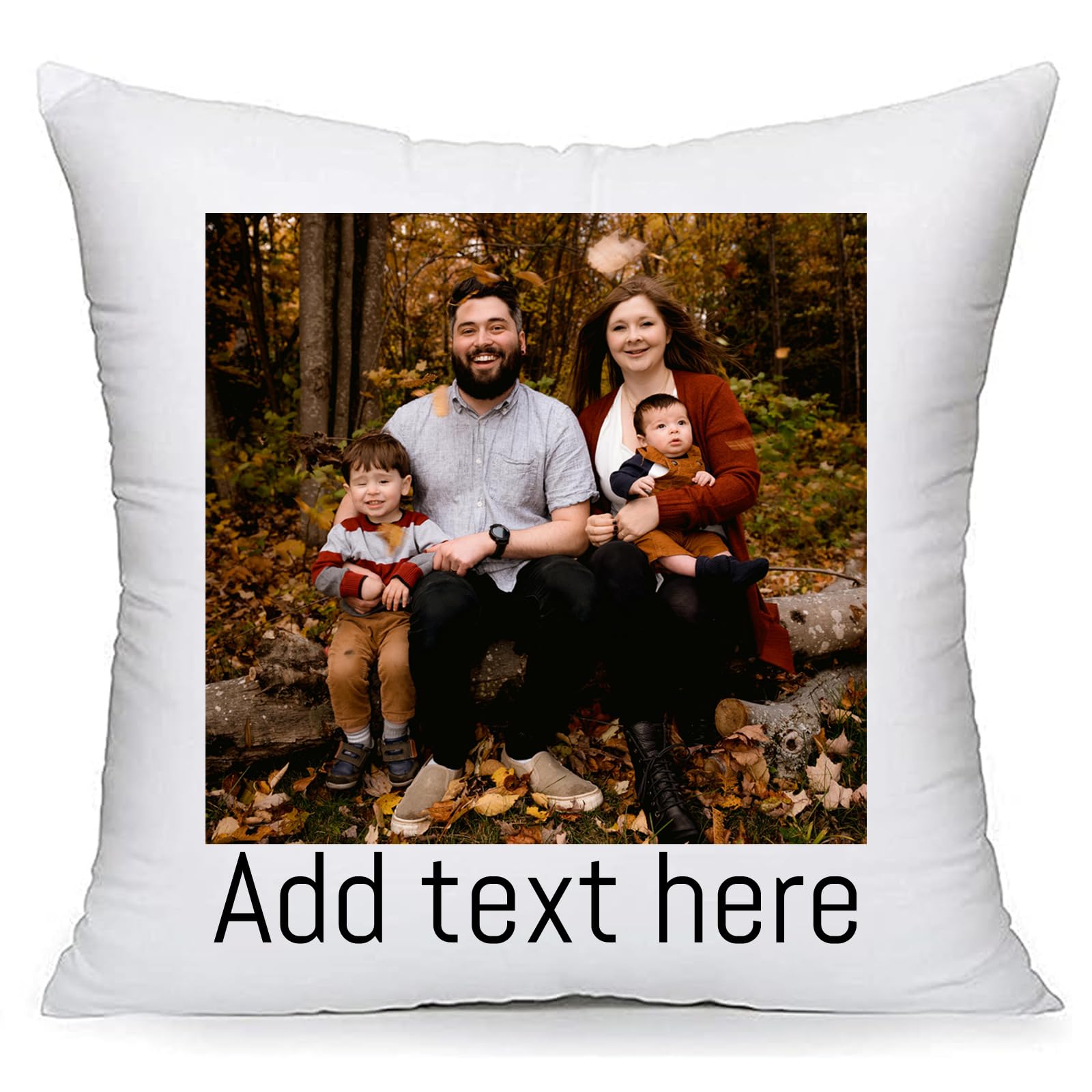 JPHCHSC Customised Personalised Cushion Cover, Custom Name Pillow Case, Unique Handmade Decorative custom cushion, Personalised Gift Idea, add photo