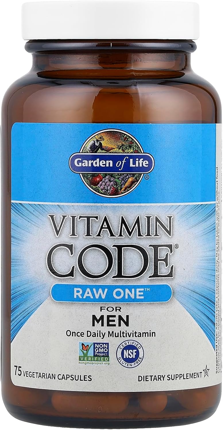 Garden of Life Vitamin Code Raw One for Men, Once Daily Multivitamin, 75 Capsules, One a Day Mens Vitamins Plus Fruit, Veggies & Probiotics for Mens Health, Vegetarian Multivitamins - Image 3