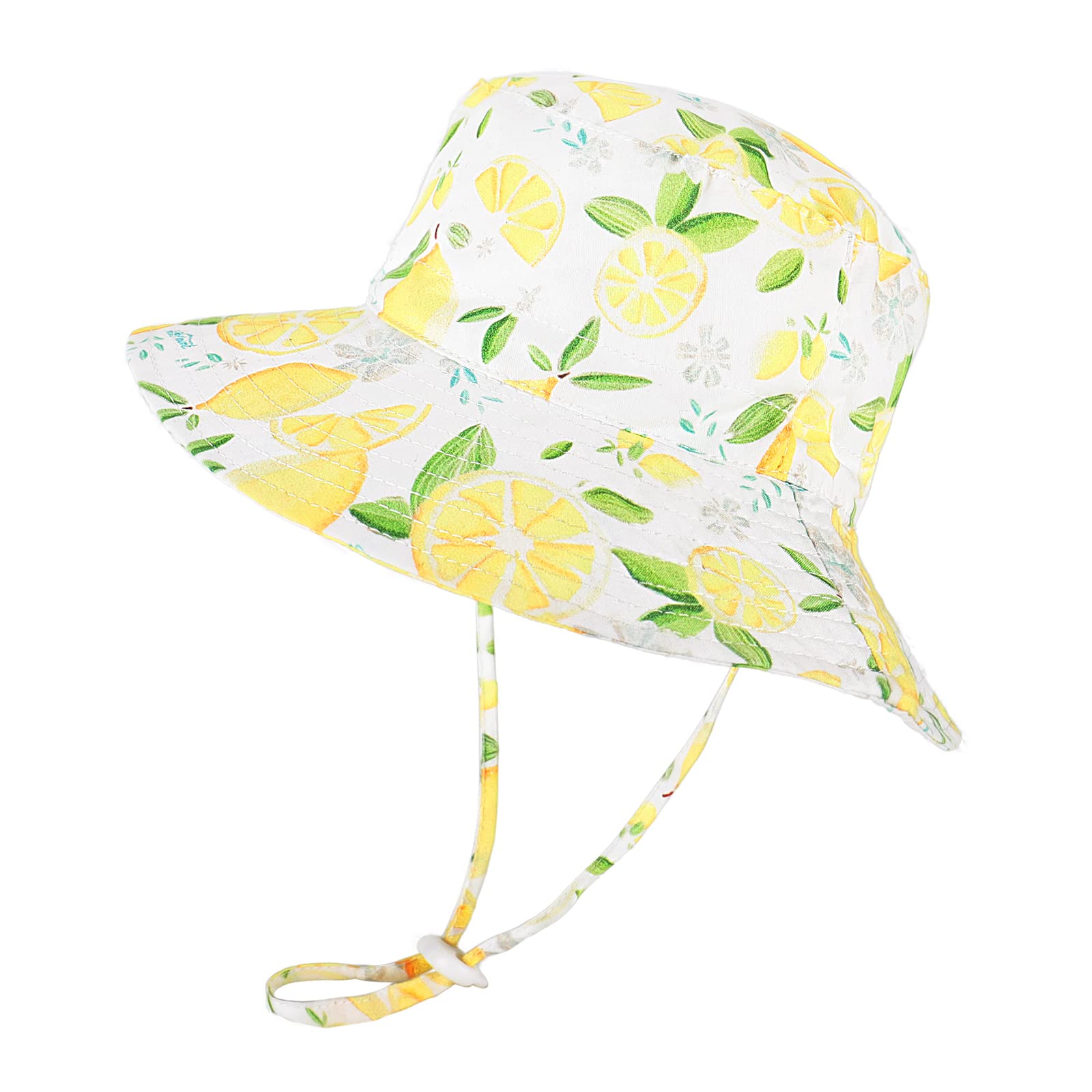 LACOFIA Sombrero de Sol bebé Gorro Verano para niños Sombrero Playa de ala Ancha Proteccion Solar para niños con Correa Ajustable para la Barbilla