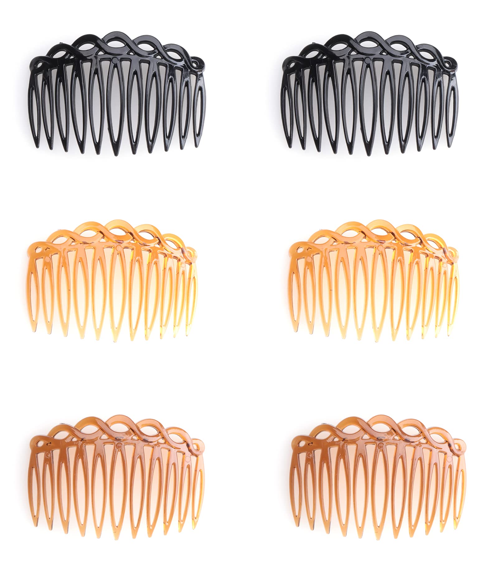 French Hair Side Comb 6 Pcs Chic Elegant Plastic Twist Hair Clip Vintage