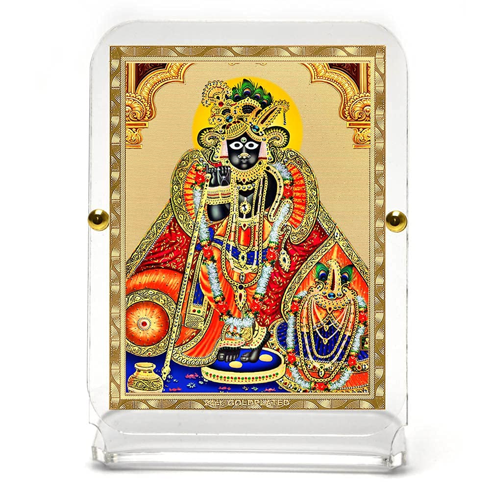 Idole Banke Bihari Ji bloc acrylique incassable grande taille pour coin prière