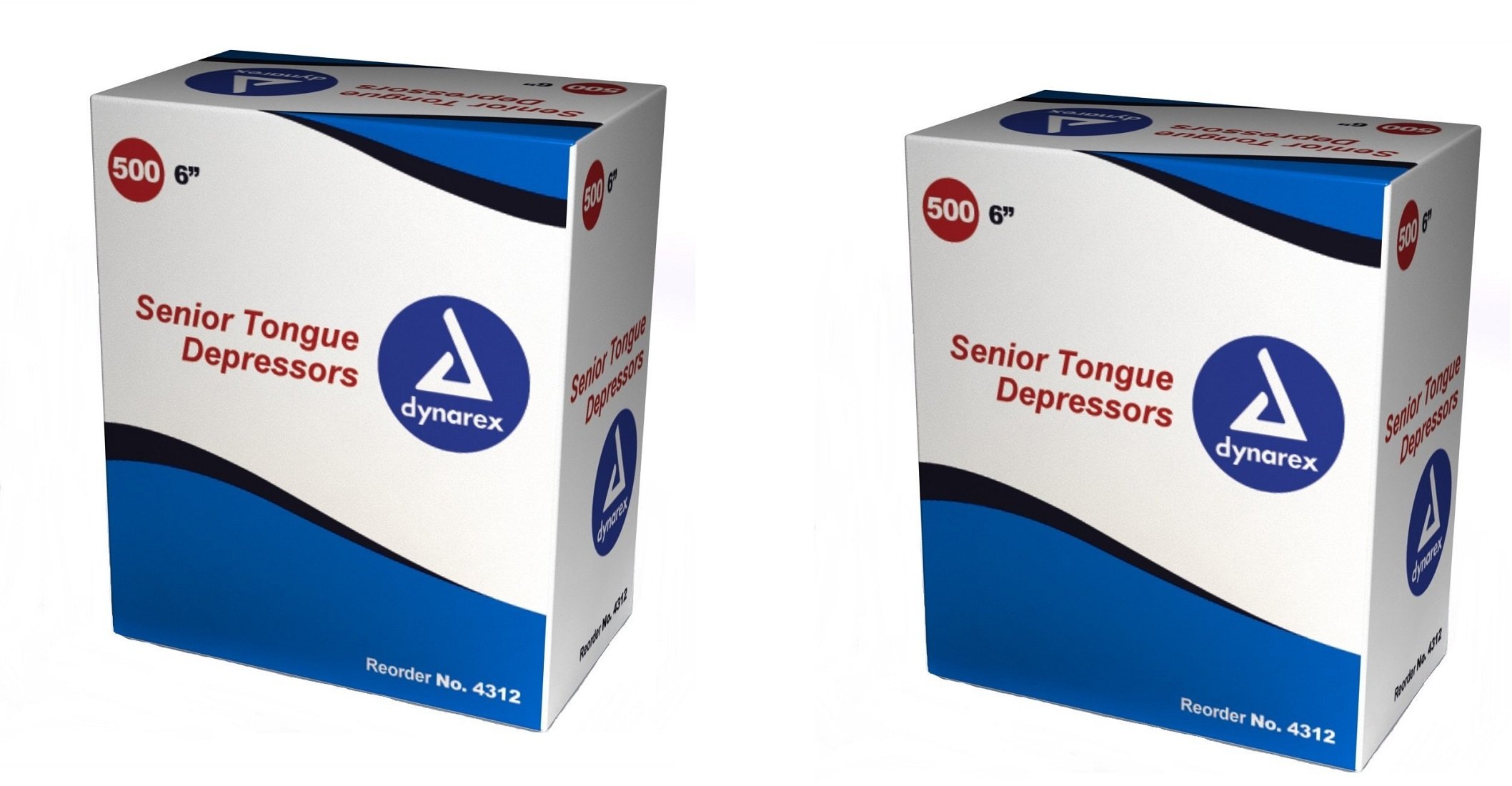 Dynarex xBUqdu Tongue Depressor, Senior, 6 Inches, Non-Sterile, 500 Count (2 Pack)
