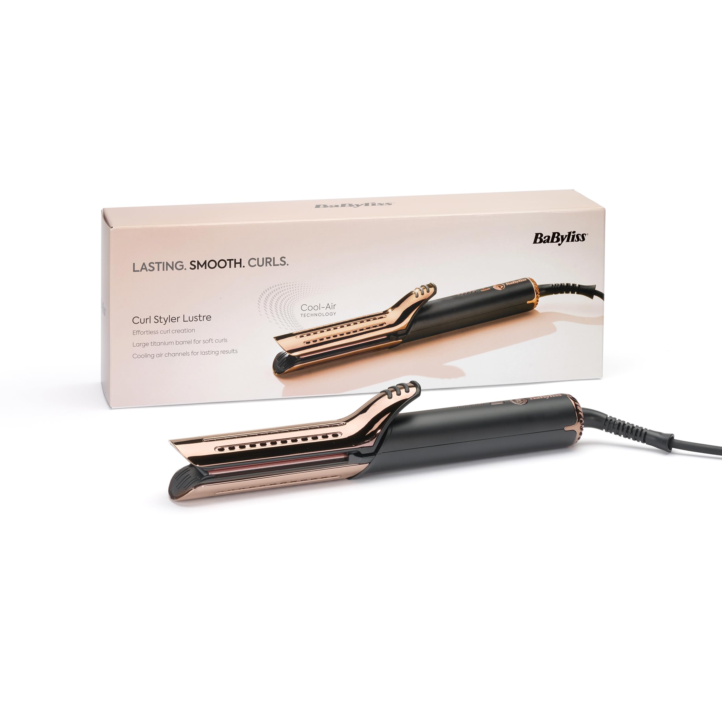 BaByliss - C115E - Boucleur 2 en 1 Curl Styler Lustre pour des boucles longue tenue et sans effort