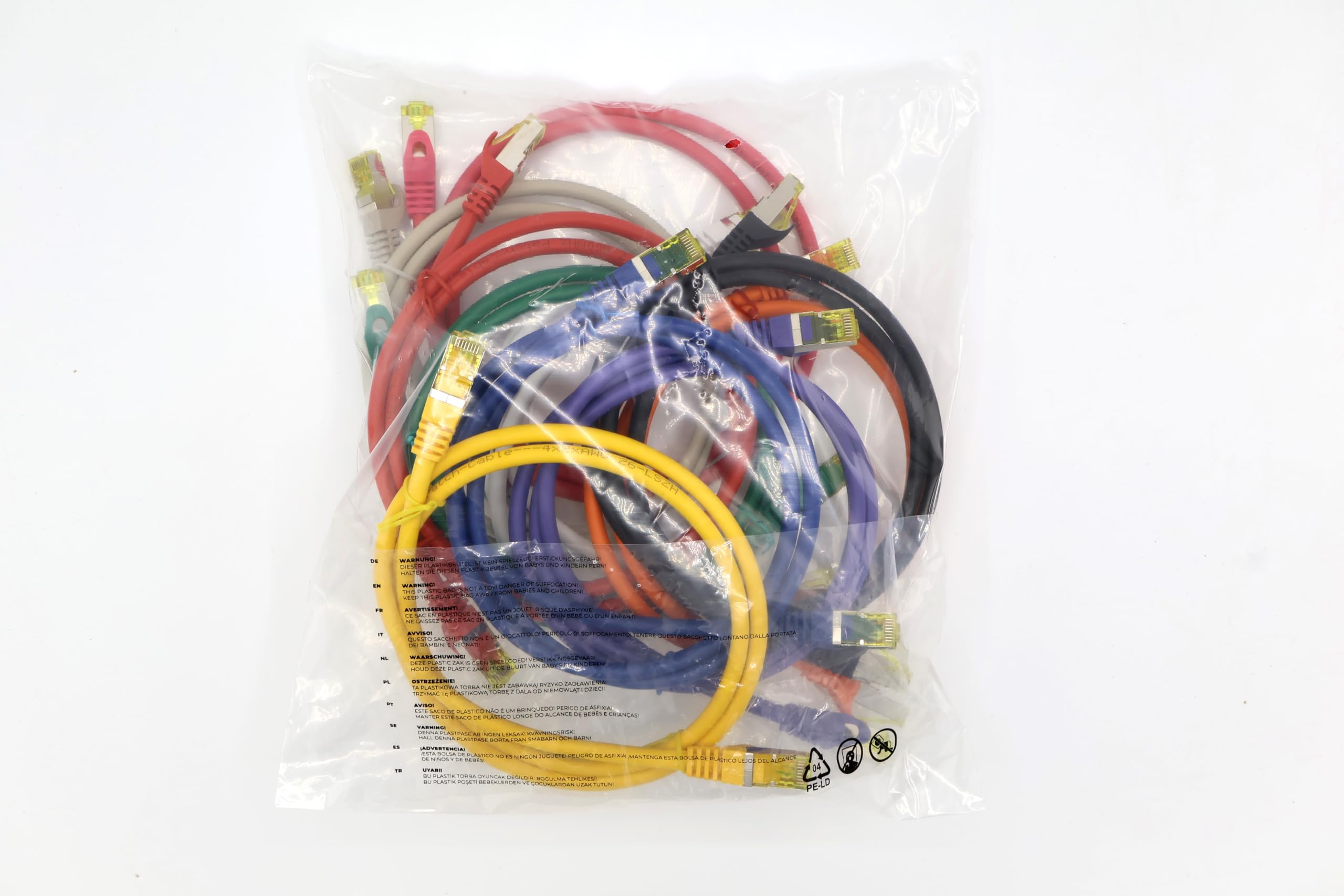 1aTTack.de Cat.7 network cable 0.5 m black pack of 5 Cat7 Ethernet cable network LAN cable raw cable 10 Gb s SFTP PIMF LSZH set patch cable with Rj 45 plug Cat.6a — view 89