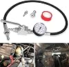High Pressure Oil System IPR Air Test Fitting Tool Kit Oil Leak Tester with Test Gauge Compatible with Ford 6.0L-7.3L Powerstroke
