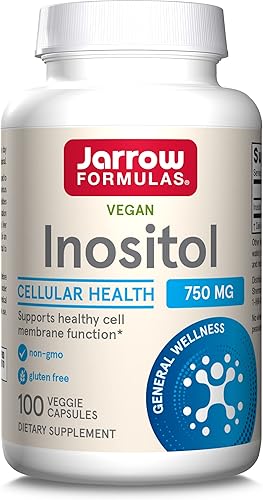 Jarrow Formulas Inositol 750 mg - 100 cápsulas vegetales - Soporte hepático - Útil para el funcionamiento nervioso y el metabolismo de la grasa -