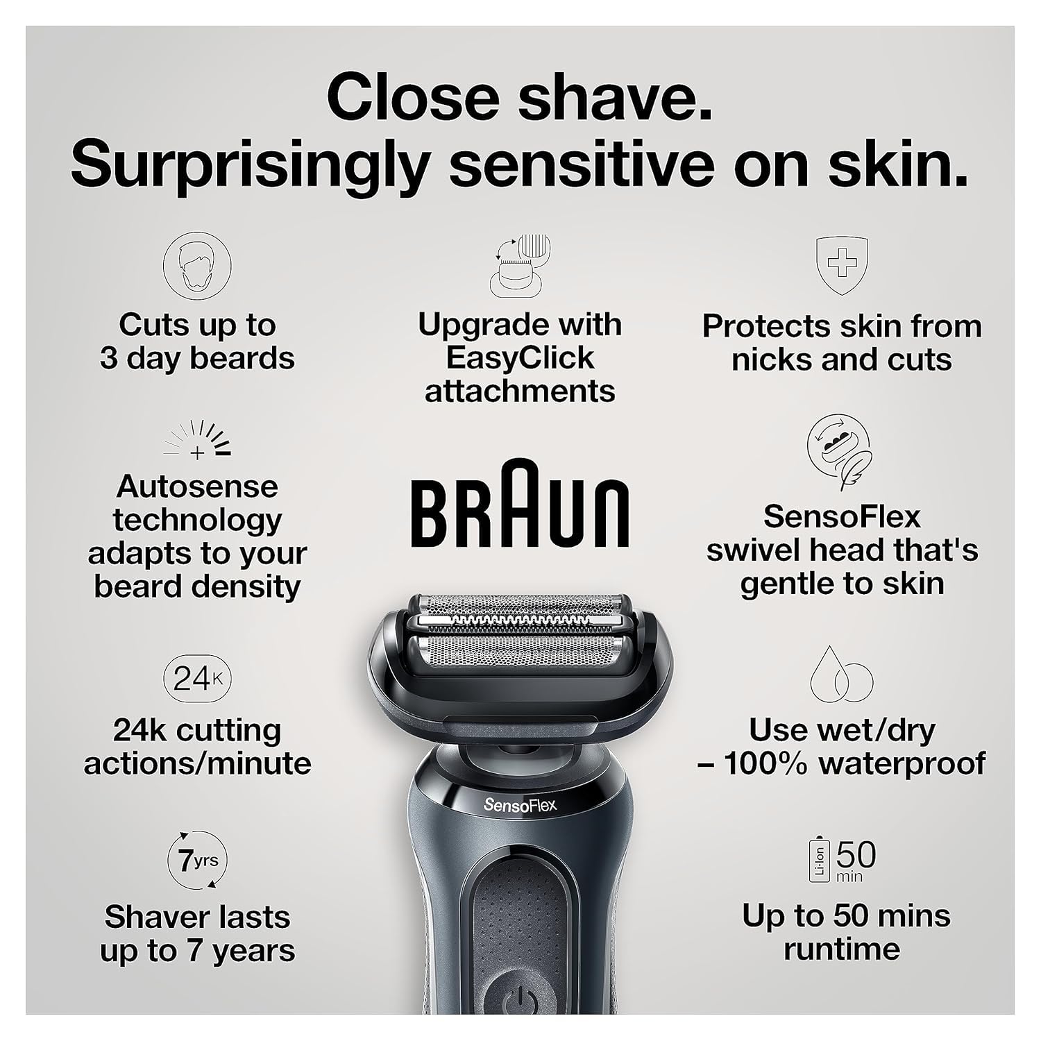 BRAUN ブラウン 電動シェーバー 充電式 シリーズ6 62-S1200s メンズ 顔 