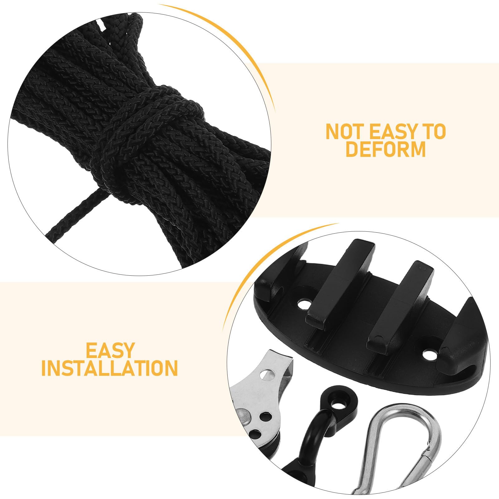Kit de Polea con Sistema de Poleas Suave para Ancla de Kayak y Canoa con Cuerda de 30 Pies, Resistente al Desgaste y Accesorios de Acero Inoxidable para Actividades Acuáticas