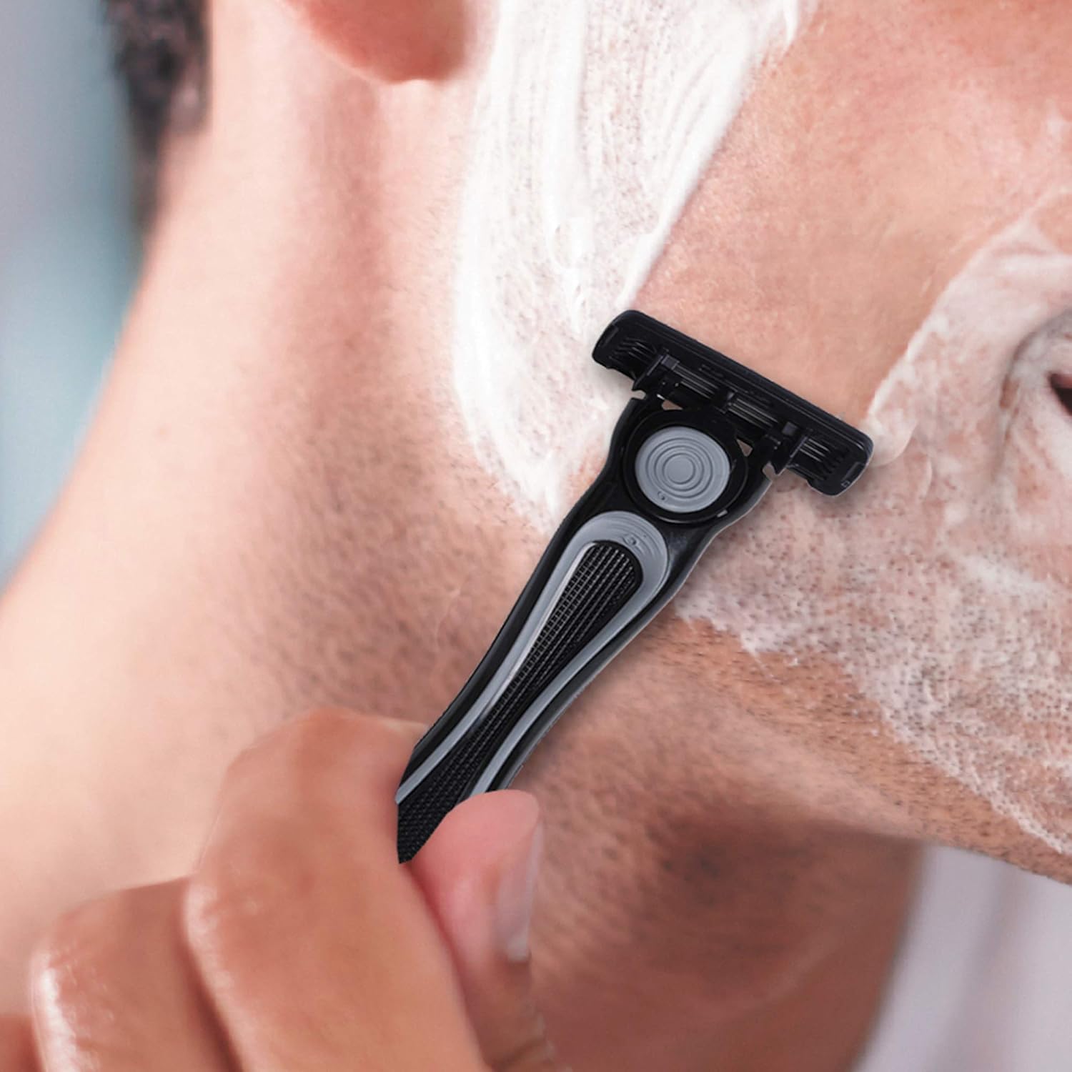 BIC Flex 4 Sensitive Hybrid Men's 4-Blade Disposable Razor, 1 Handle and 12 Cartridges