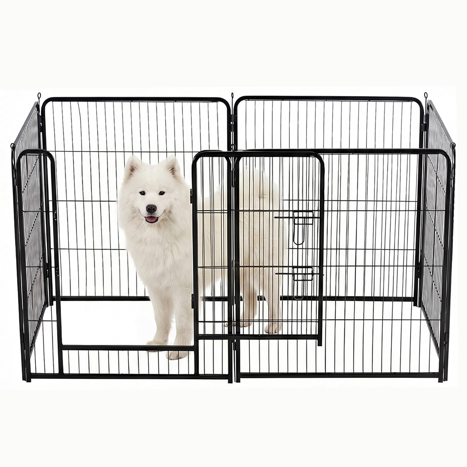NEWBULIG Dog Playpen Indoor 6 Panels 32 Inch, Metal Outdoor Dog Fence Pen