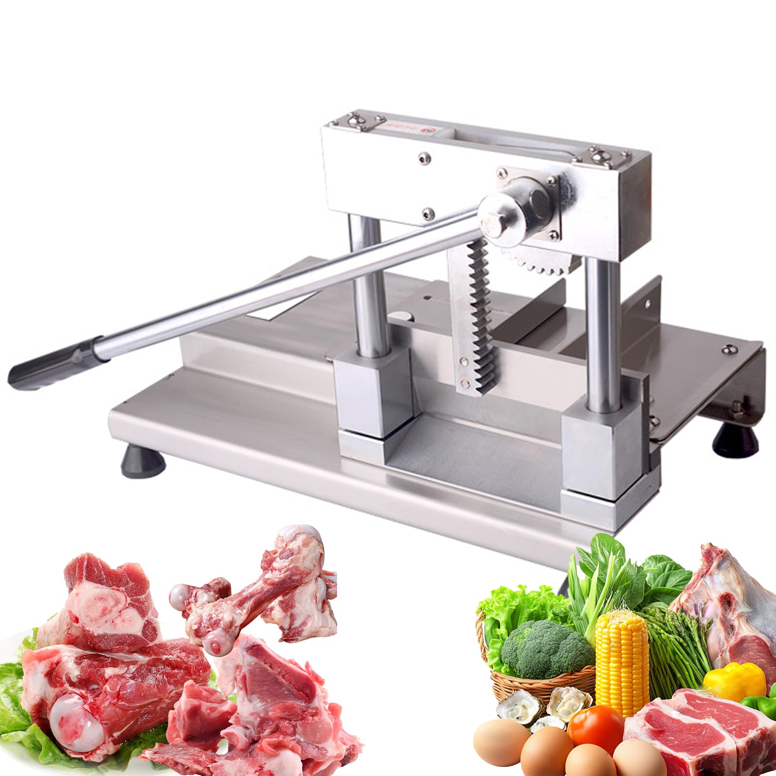 JKJZSALJ Manual Bone Meat Cutter With Stainless Steel Blade, Efficient Slicing For Pork Chop, Chicken, Duck, And More, Ideal For Butchers And Home Kitchens