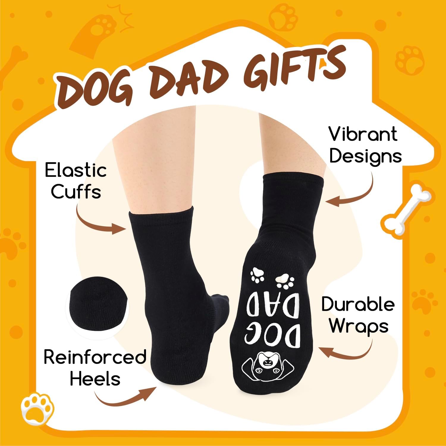 HAPPYPOP Funny Gifts for Men Women - Dad Mom Socks, Retirement Gifts for Elderly Men - Image 3