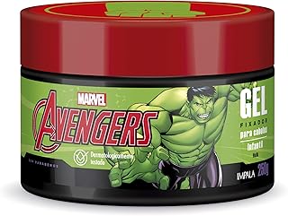 Gel Fixador Para Cabelos Hulk Infantil, 250 G, Impala Cosmeticos